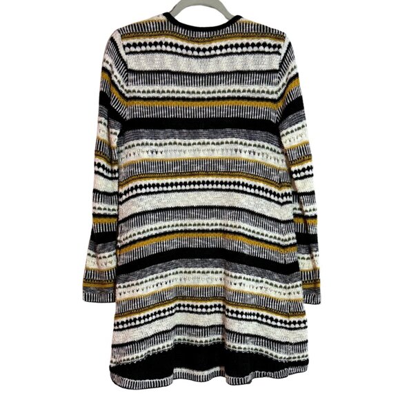 INC International Concepts Open Cardigan Crochet Striped Medium - Picture 2 of 3